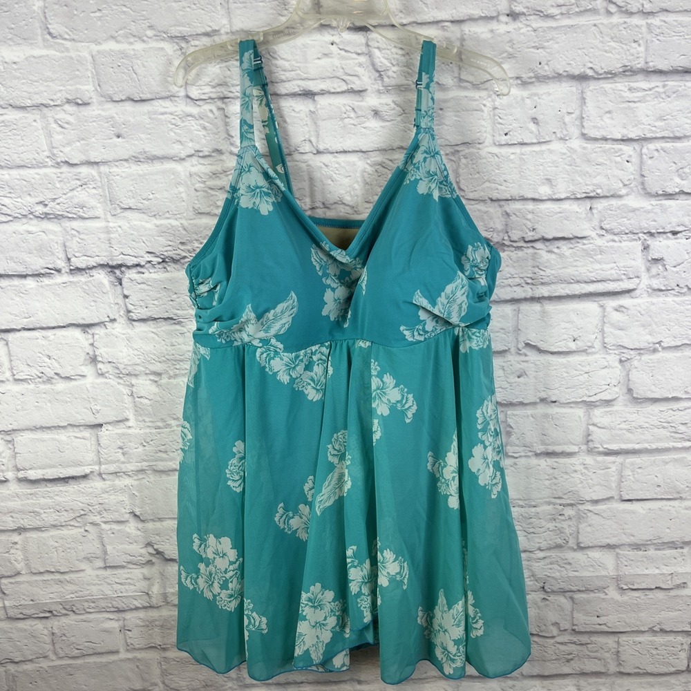 Sold Catherine's Hibiscus Breeze One Piece Tropical Flattering Swimdress